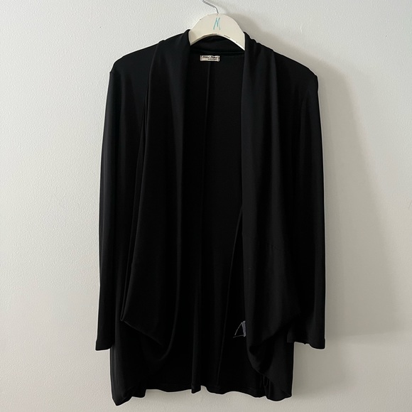 Miu Miu vintage drapey black open-front blazer - Picture 2 of 11